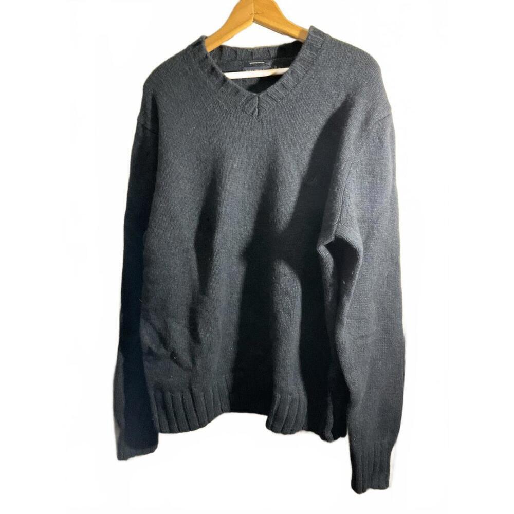 Nautica Merino Wool Men's V-Neck Sweater in Classic Blue XL